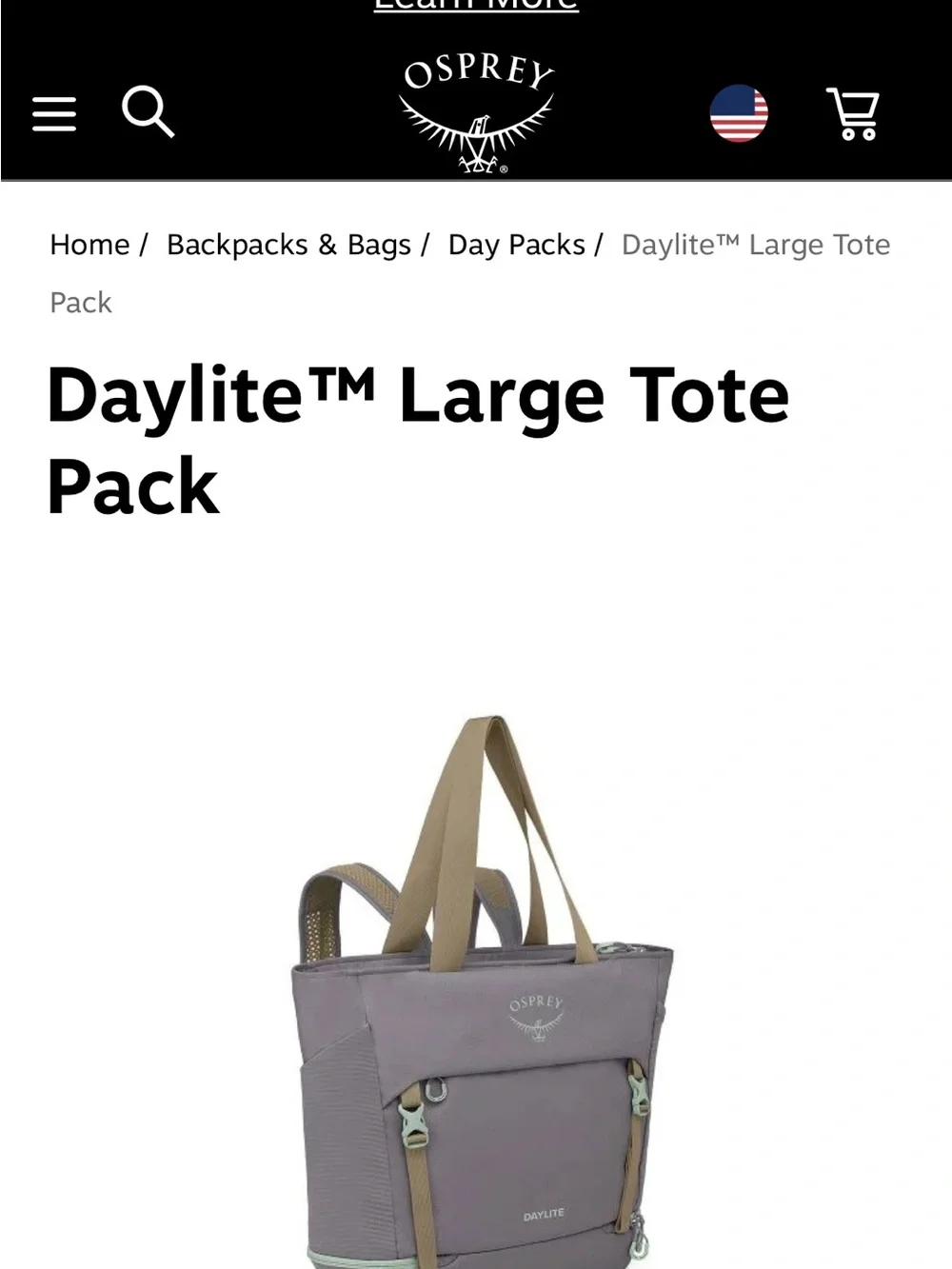 OSPREY Daylite Backpack - Large Tote - New - Picture 7 of 8